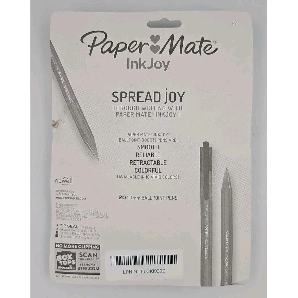 InkJoy 100RT Retractable Ballpoint Pens Medium Point (1.0mm) Assorted Colors 20